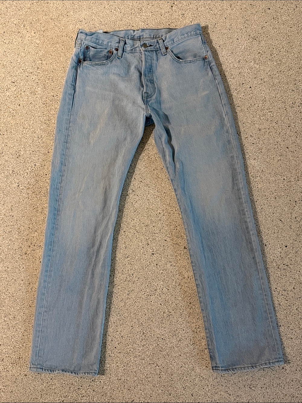 Levi's 501 Original Light Blue Straight Leg Jeans 31 x 32
